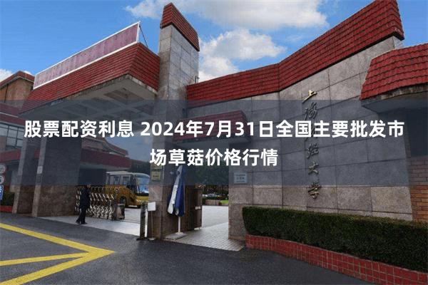 股票配资利息 2024年7月31日全国主要批发市场草菇价格行情