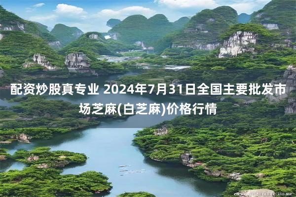 配资炒股真专业 2024年7月31日全国主要批发市场芝麻(白芝麻)价格行情