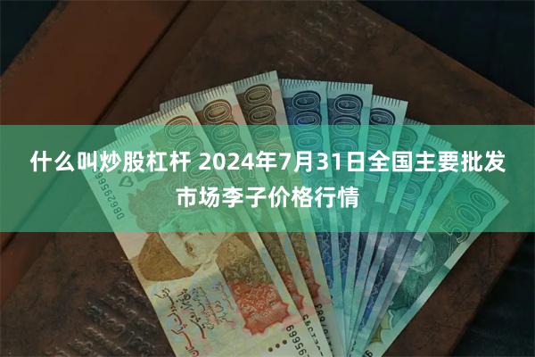 什么叫炒股杠杆 2024年7月31日全国主要批发市场李子价格行情