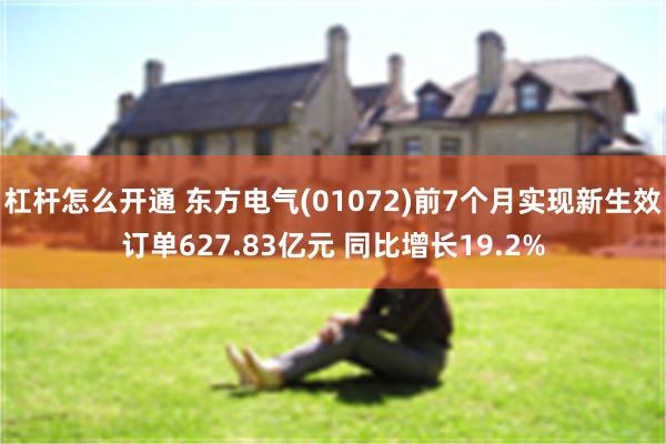 杠杆怎么开通 东方电气(01072)前7个月实现新生效订单627.83亿元 同比增长19.2%