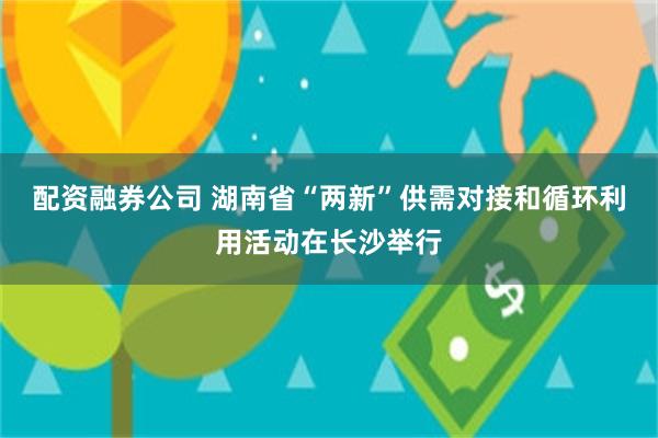 配资融券公司 湖南省“两新”供需对接和循环利用活动在长沙举行