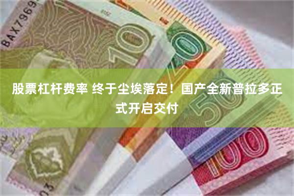 股票杠杆费率 终于尘埃落定！国产全新普拉多正式开启交付