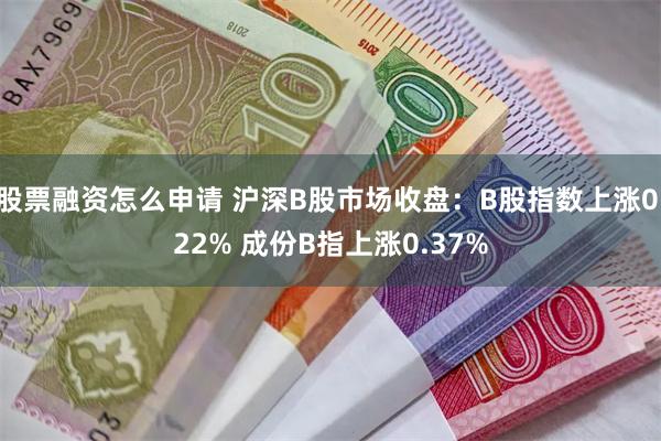 股票融资怎么申请 沪深B股市场收盘：B股指数上涨0.22% 成份B指上涨0.37%